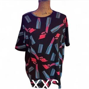 Lularoe lipstick Irma tunic shirt size XXS